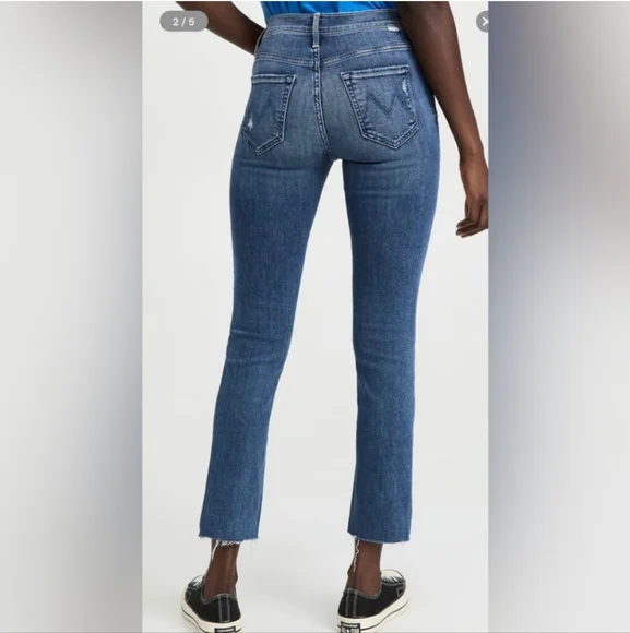 MOTHER The Dazzler Mid Rise Ankle Straight Jeans in Weekend Warrior size 26 - Picture 2 of 10